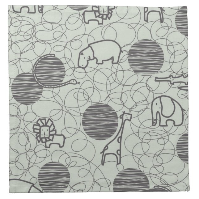 safari animals 1 napkin (Front)