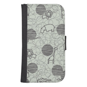 safari animals 1 galaxy s4 wallet case