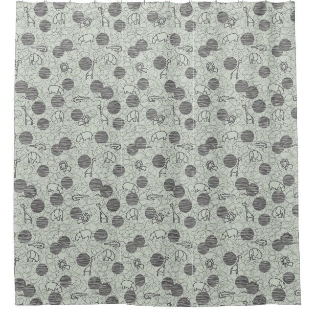 safari animals 1 shower curtain (Front)