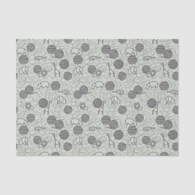 safari animals 1 tissue paper (Front)