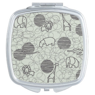 safari animals 1 vanity mirror