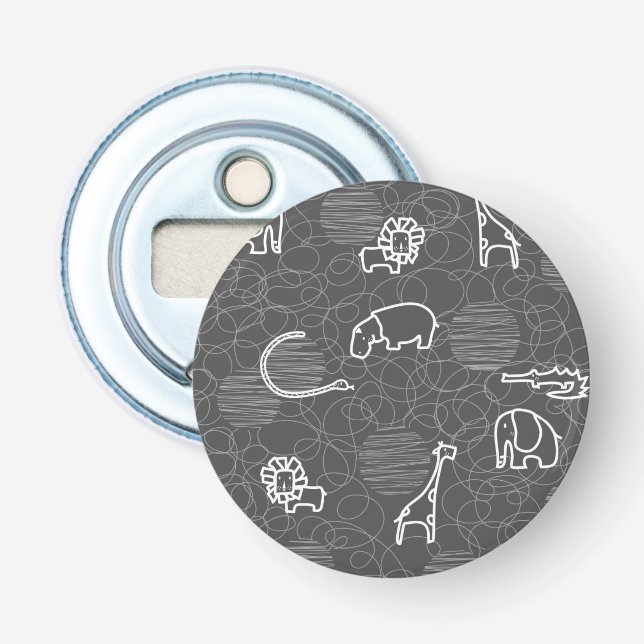 safari animals 5 bottle opener (Front)