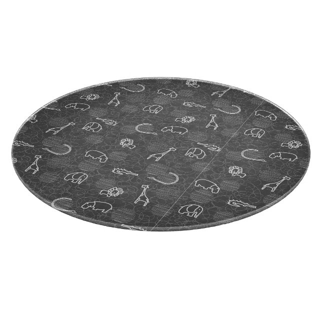 safari animals 5 cutting board (Corner)