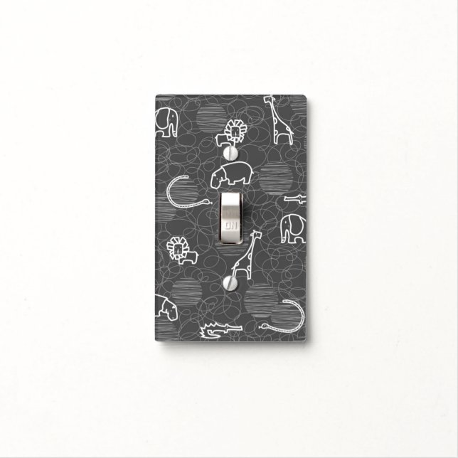 safari animals 5 light switch cover (In Situ)