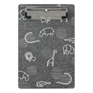 safari animals 5 mini clipboard