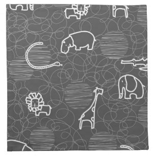 safari animals 5 napkin