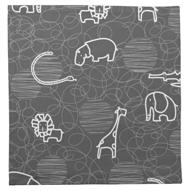 safari animals 5 napkin (Front)