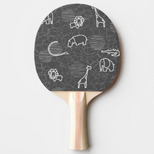 safari animals 5 Ping-Pong paddle