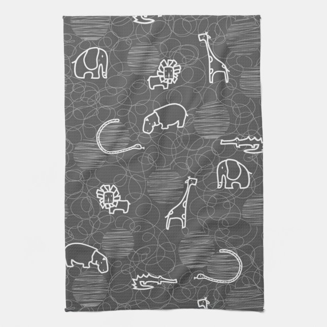 safari animals 5 towel (Vertical)