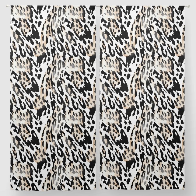 Safari Animals Africa Patterns Jungle Party Chic Blackout Curtains (Pair)