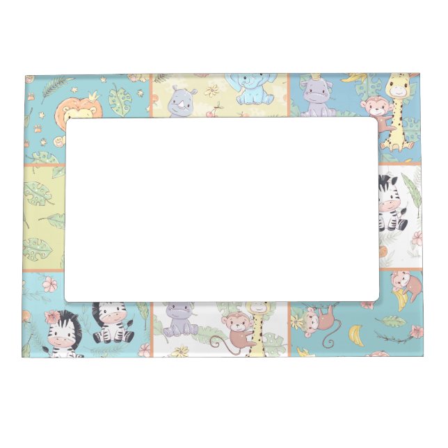 Safari Animals, Baby Magnetic Frame (Front)