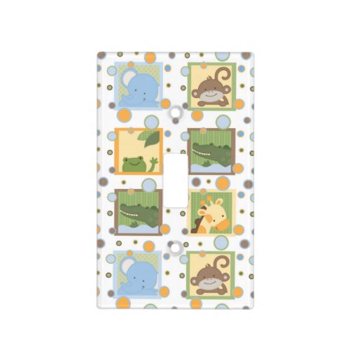 Safari Animals Baby Nursery Kids Light Switch Cover