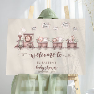 Safari Animals Baby Shower Boho Welcome Foam Board