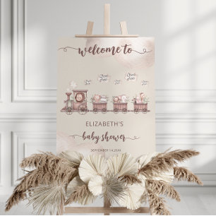 Safari Animals Baby Shower Boho Welcome Foam Board