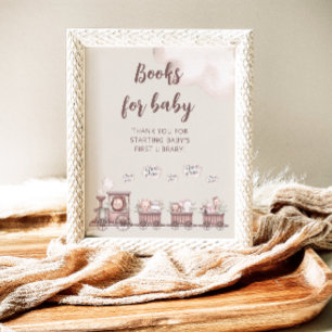 Safari Animals Baby Shower Books for Baby Poster