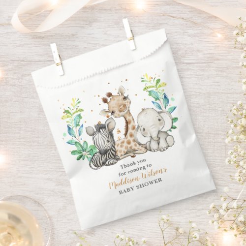 Safari Animals Baby Shower Favor Bag