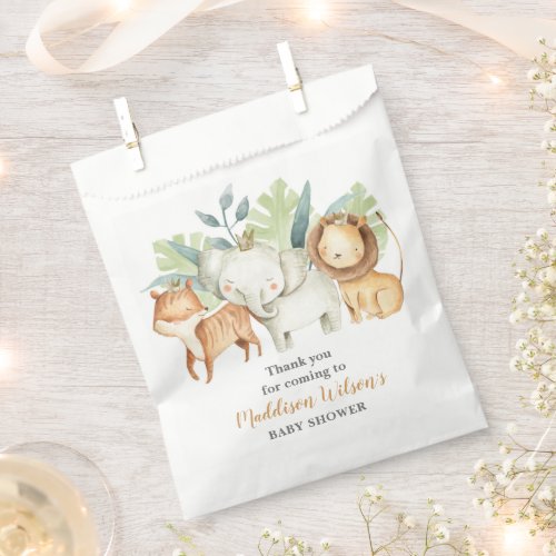 Safari Animals Baby Shower Favor Bag