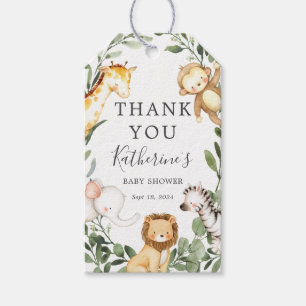 Safari Animals Baby Shower Favor Tag
