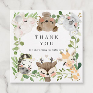 Safari Animals Baby Shower Favor Tags   Gift Tags
