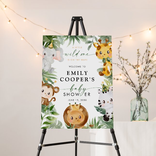 Safari Animals Baby Shower Foam Boards (In Situ (Stand))