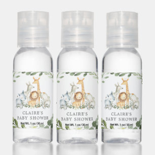 Safari Animals Baby Shower Hand Sanitizer