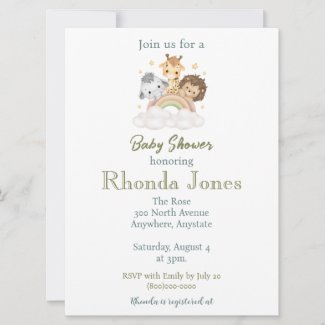 Safari animals Baby shower