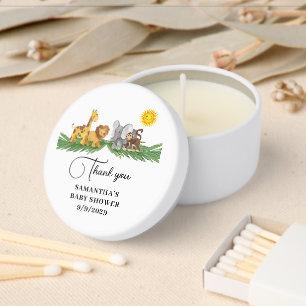 Safari Animals Baby Shower Mini Candle Favors