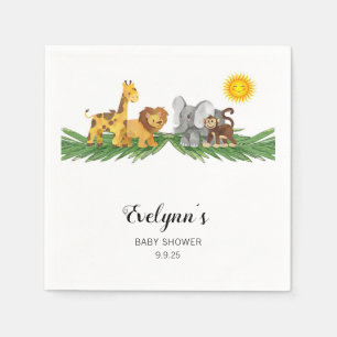 Safari Animals Baby Shower  Napkins