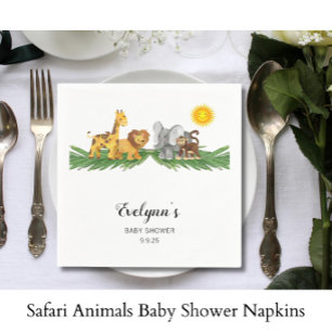 Safari Animals Baby Shower  Napkins