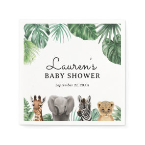 Safari Animals Baby Shower Napkins