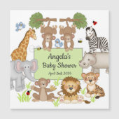 Safari Animals Baby Shower Party Reminder  (Front)