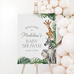 Safari Animals Baby Shower Welcome Sign