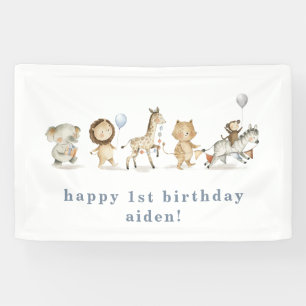 Safari Animals Birthday Banner