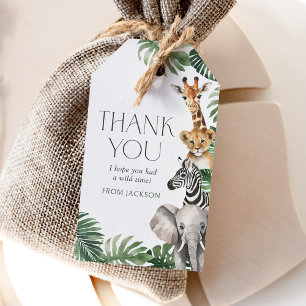 Safari Animals Birthday Gift Tags