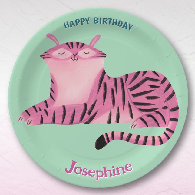 Safari animals birthday lioness girl paper plates (Creator Uploaded)