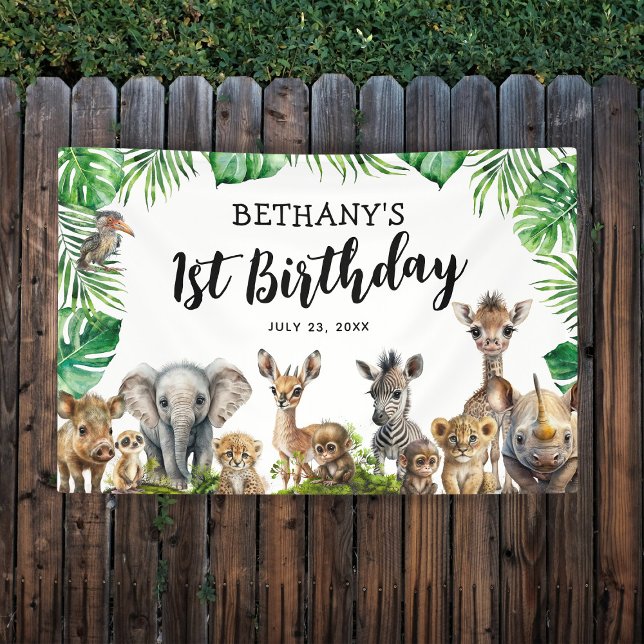 Safari Animals Birthday Party Banner (Creator Uploaded)