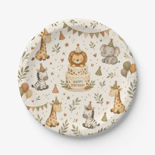 Safari Animals Birthday Party Paper Plates
