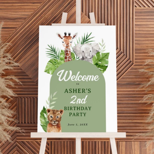Safari Animals Birthday Welcome Sign (Creator Uploaded)