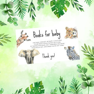 Safari animals - books for baby enclosure card
