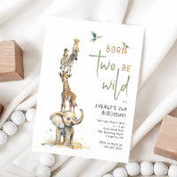Safari Animals "Born Two Be Wild" Kids Birthday