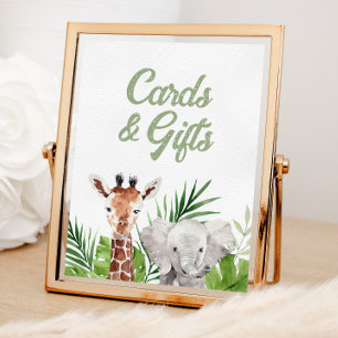 Safari Animals Cards and Gifts Poster