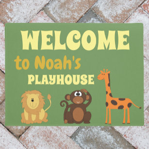 Mini Playhouse Doormat, 24 Inch Small Doormat, Kids Doormat, Small Welcome  Mat, Skinny Doormat Outdoor, Children's Doormat for Play House 