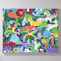 Safari Animals, colorful pattern,
