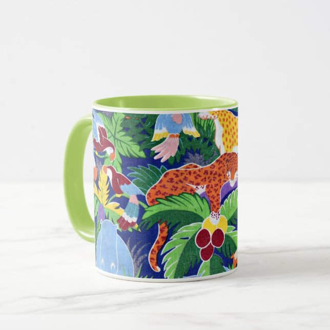Safari Animals, colorful pattern, Mug (Front Left)