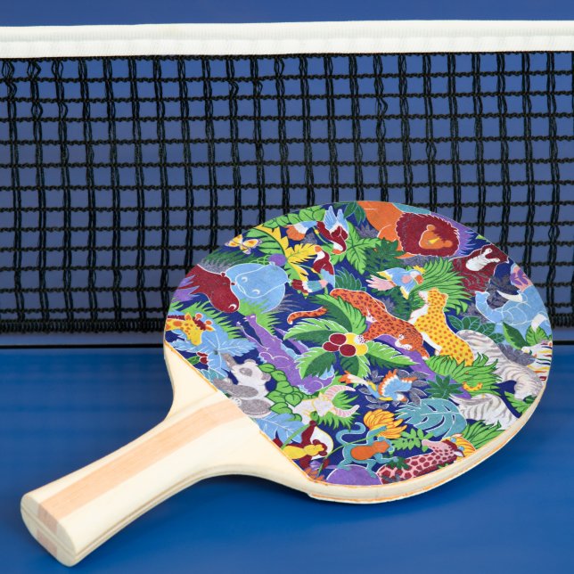 Safari Animals, colorful pattern, Ping Pong Paddle (Insitu)