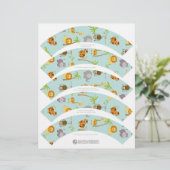 Safari Animals Cupcake Wrappers (Standing Front)