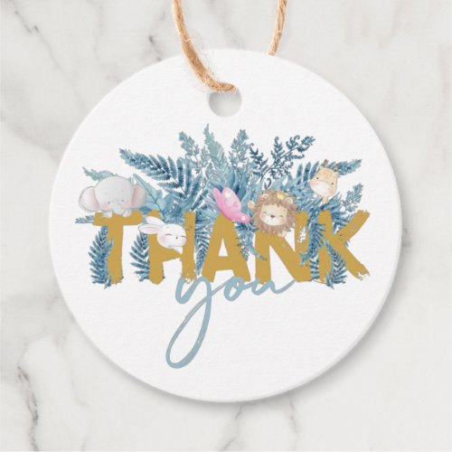 Safari Animals Cute Favors Thank you Favor Tags