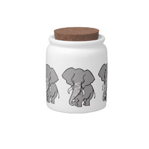 Safari animals - Elephant- Candy Jar