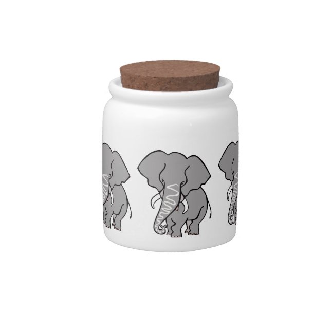 Safari animals - Elephant- Candy Jar (Front)