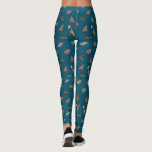 Safari Animals (Elephant, Giraffe, Croc & Rhino) Leggings